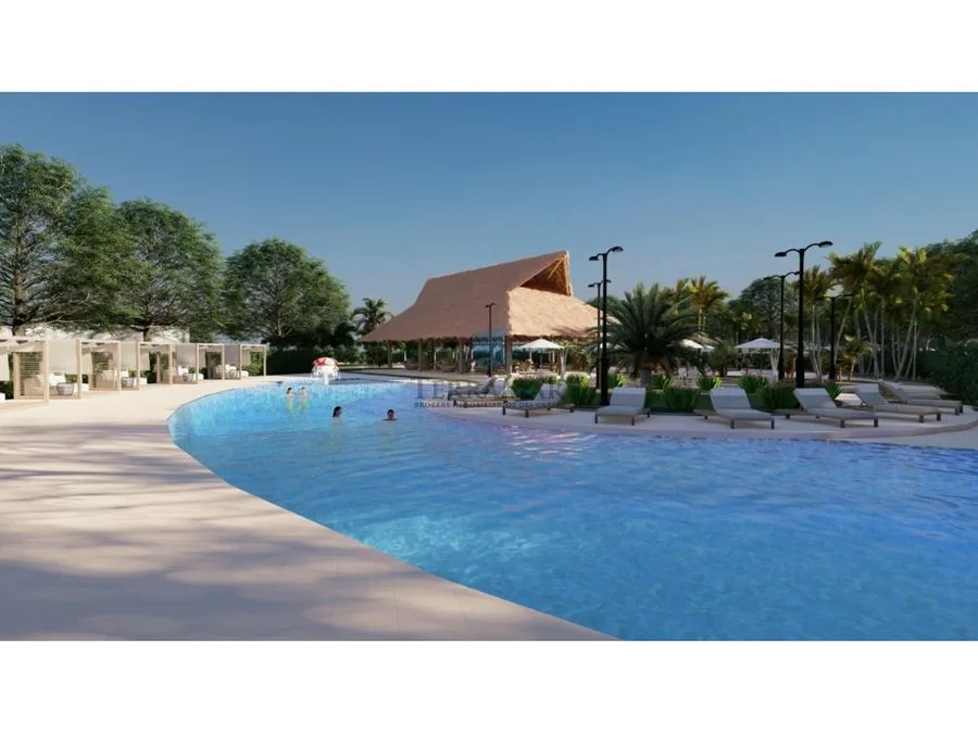 Render de la piscina del proyecto campestre sobre la Troncal de Occidente.