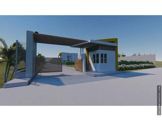 Render del acceso de Cangrejo Azul.