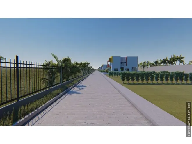 Render de las vías interiores de Cangrejo Azul.