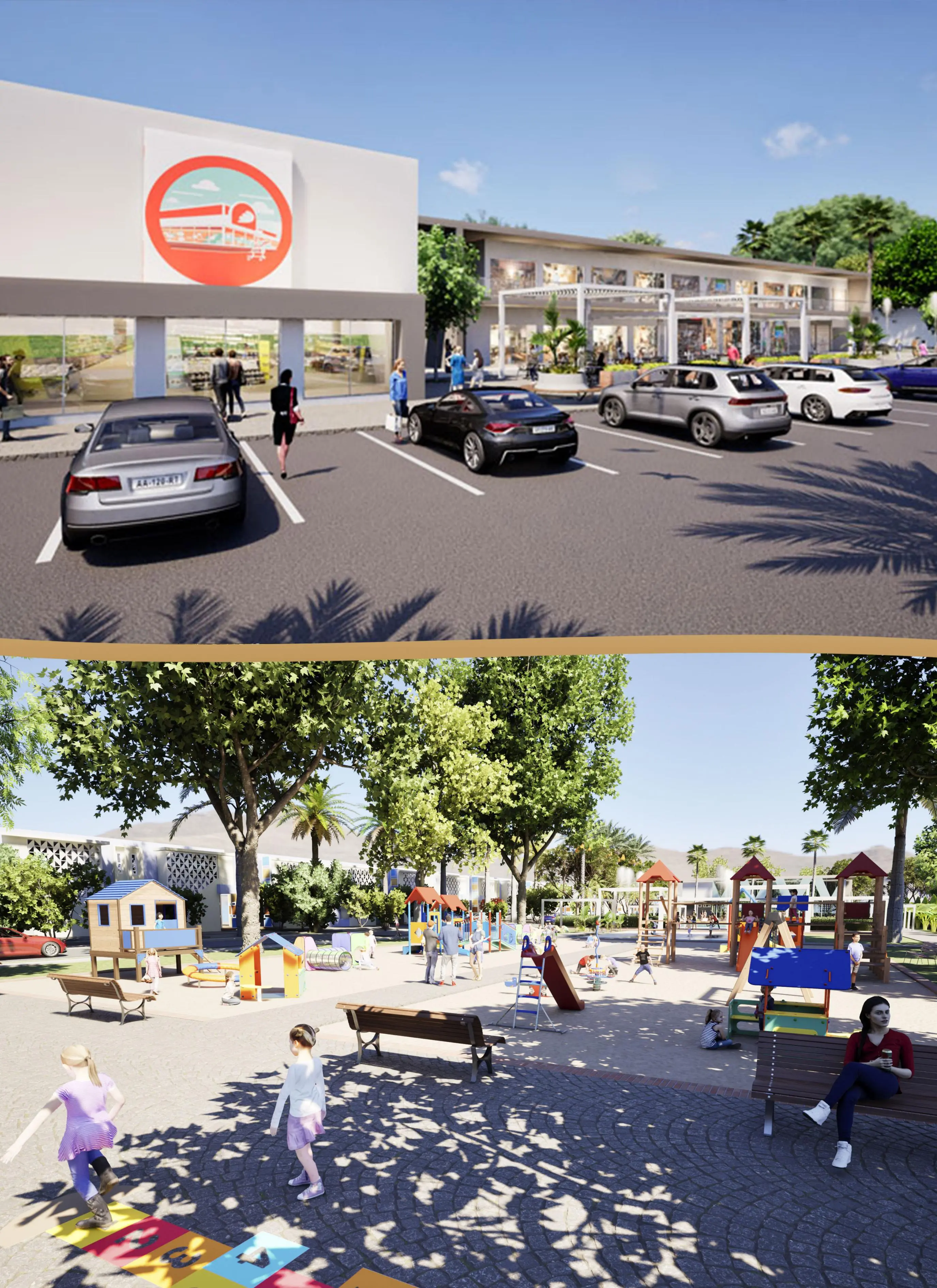 Render de zona social proyectada.