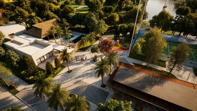 Imagen ilustrativa de las zonas sociales de Monterrico Village.