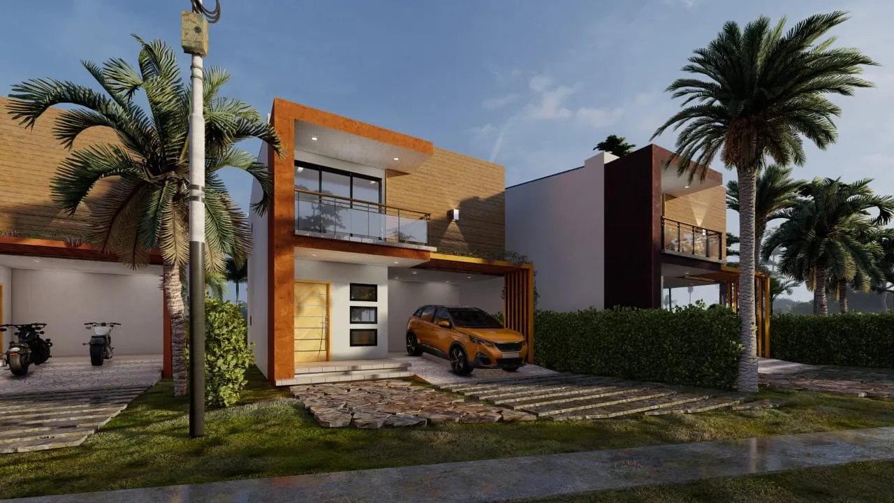 Vivienda de referencia en Palmar del Paraíso. Imagen ilustrativa; construcción no incluida en el precio del lote.