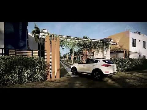 Render de Palmar del Paraíso publicado en el video de TerraMar. Imagen ilustrativa del proyecto.